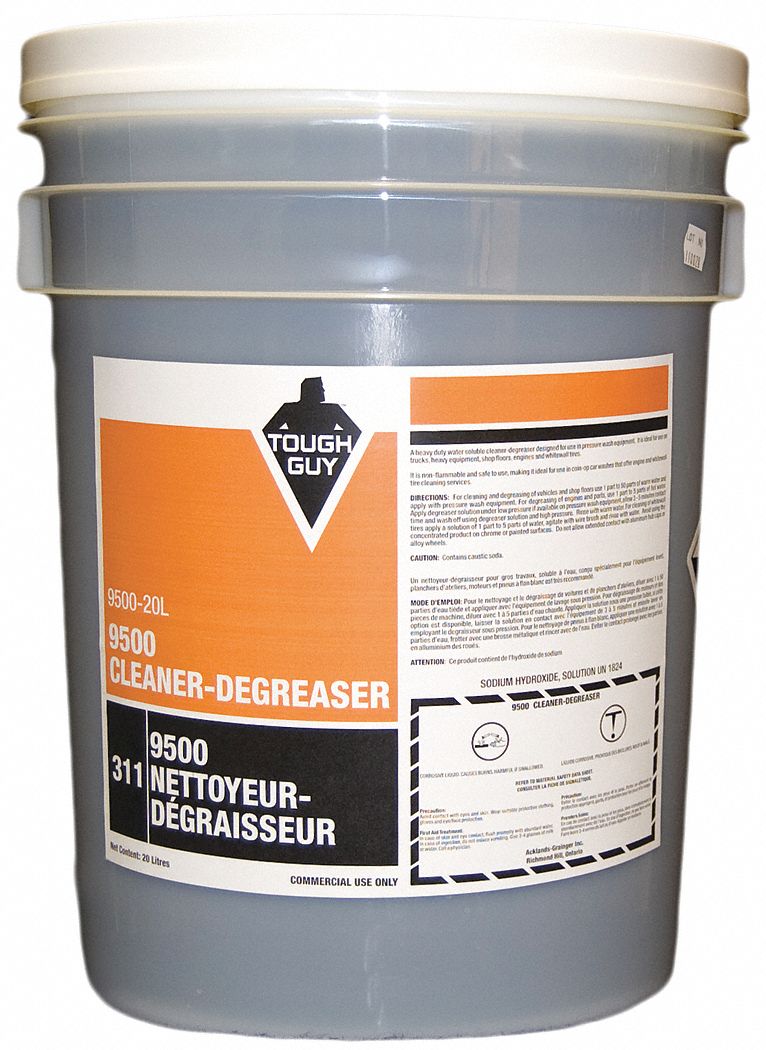 CLEANER/DEGREASER, HEAVY-DUTY, LIQUID, BIODEGRADABLE, WATER-SOLUBLE, NON-FLAMMABLE, GRN, 20 L