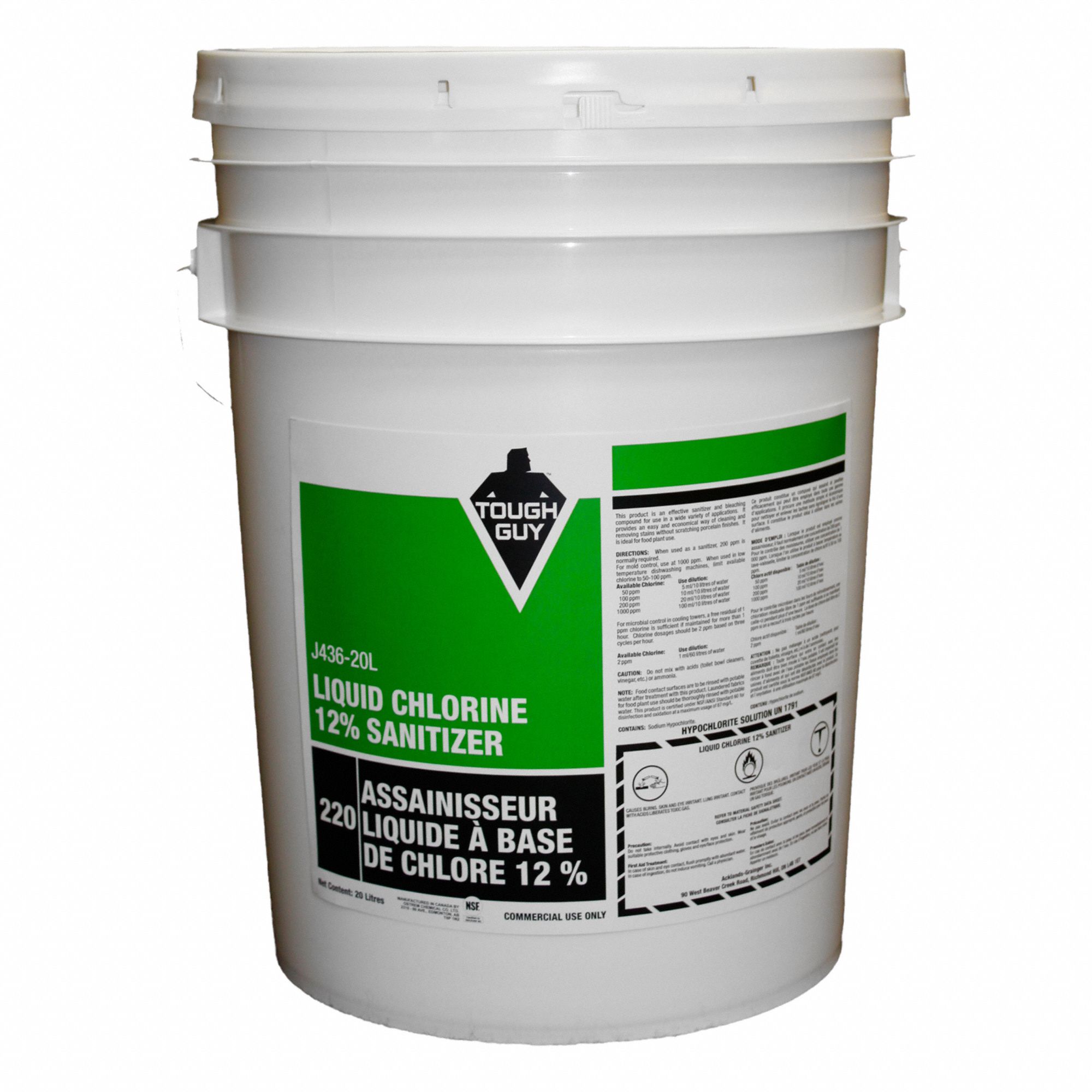 DESINFECTANT LIQUIDE CHLORE 12P 20L