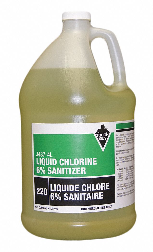 SANITIZER CHLORINE LIQ 6PCT 4L