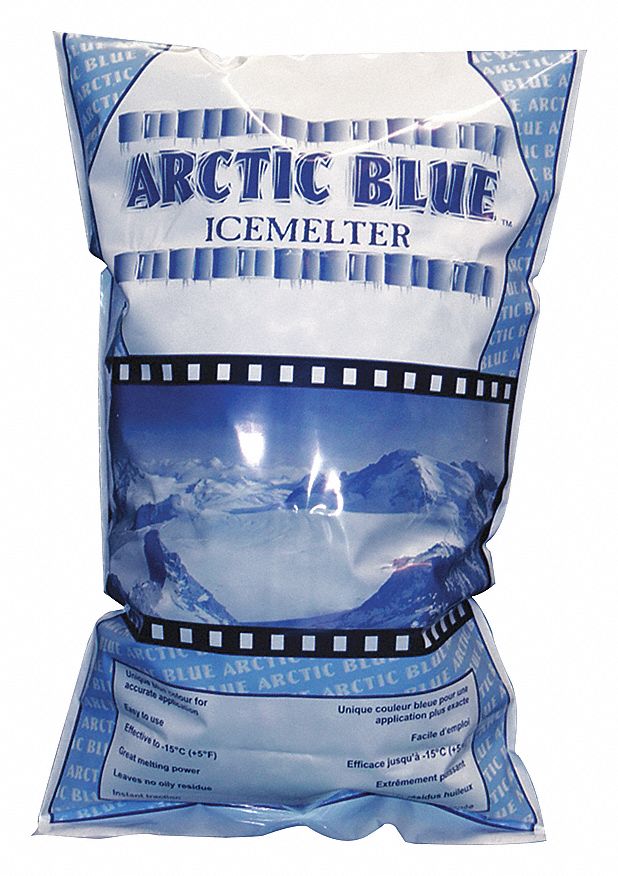 GRANULATED ICE MELT, -15 ° C, BLUE, 44 LB, POTASSIUM CHLORIDE/SODIUM CHLORIDE, BAG