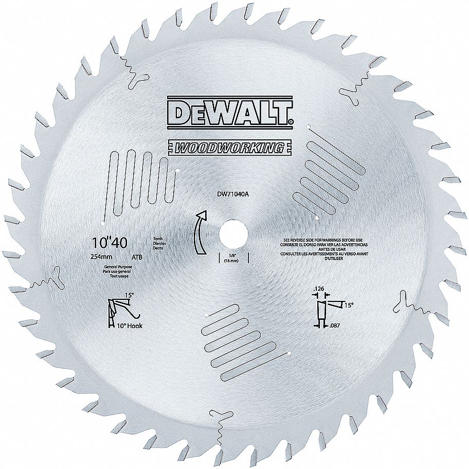 BLADE SAW 10IN 40T 10 DEG GEN PURP