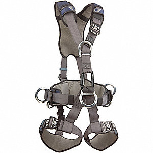 HARNESS, RESCUE/ROPE ACCESS, 420 LBS, SIZE L, STEEL/ALUMINUM & REPEL POLYESTER