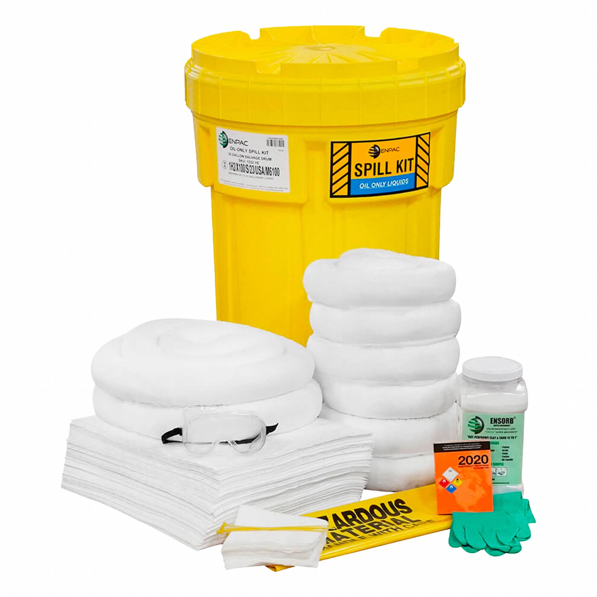 TROUSSE POUR DÉVERSEMENT D'HUILE SEULEMENT, CAPACITÉ DE 30 GAL