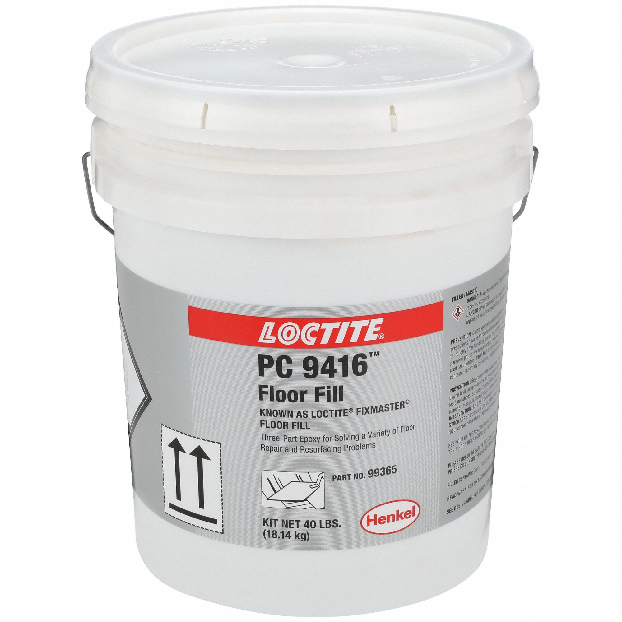 CONCRETE REPAIR COMPOUND, PC 9416, EPOXY, 40 LB, PAIL, CRACK FILLER, GREY