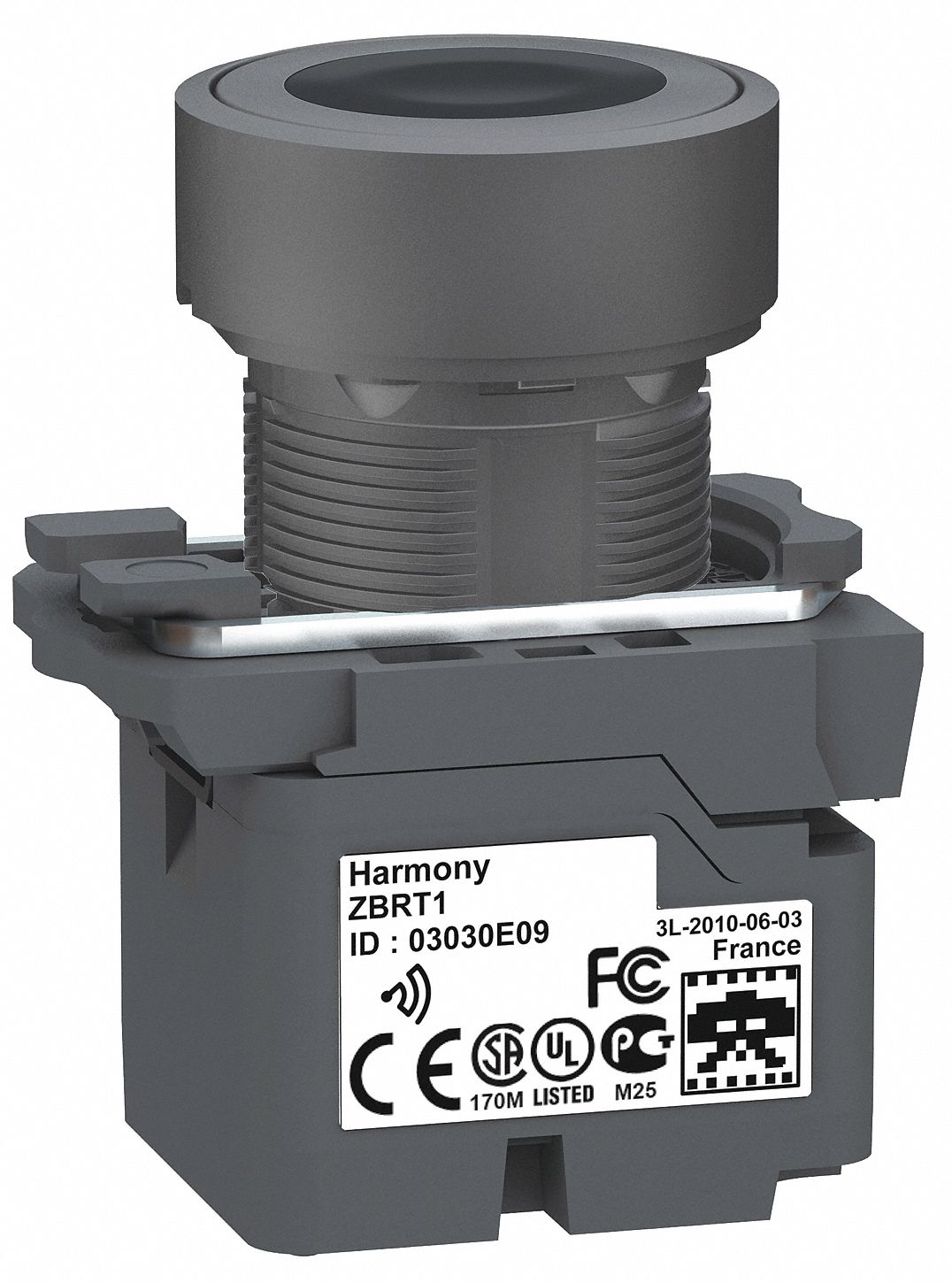 WirelessPushButtonTransmitter Black 22mm