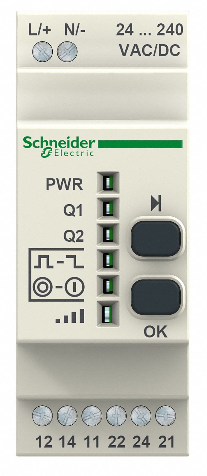 SCHNEIDER ELECTRIC Programmable Wireless Receiver, 2 Relays Change Over
