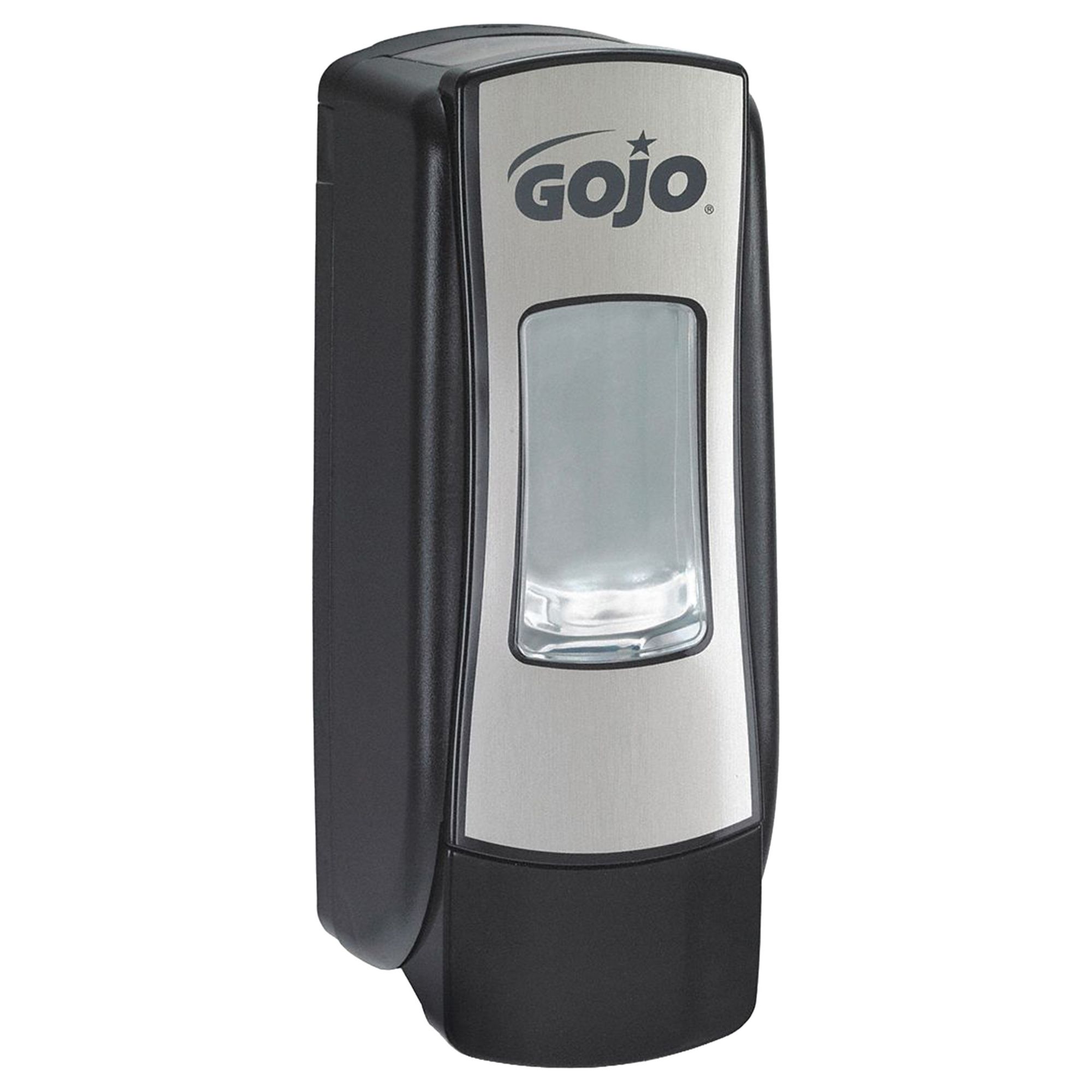 SOAP DISPENSER, MANUAL, 700 ML REFILL SIZE, FOAM, BLACK, CHROME PLATED, ADX-7