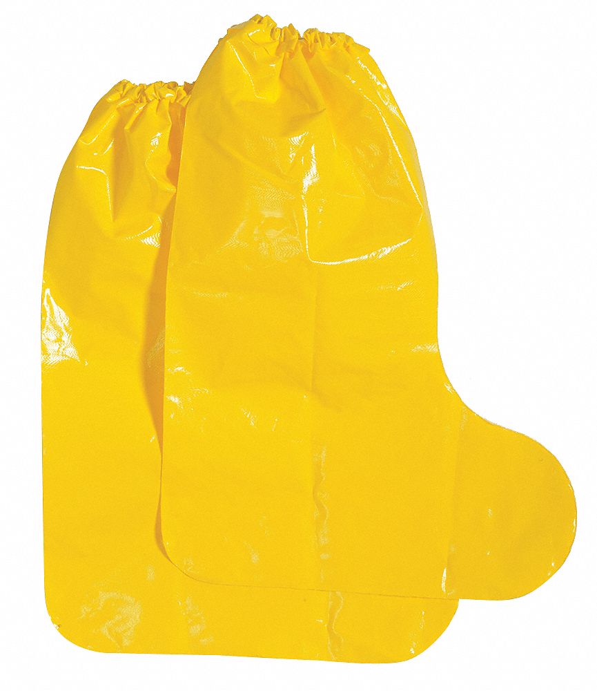 COUVRE-BOTTES, JAUNE, SEMELLE ANTIDÉRAPANTE, POLYOLÉFINE, G, 22PO H, 100/PQT