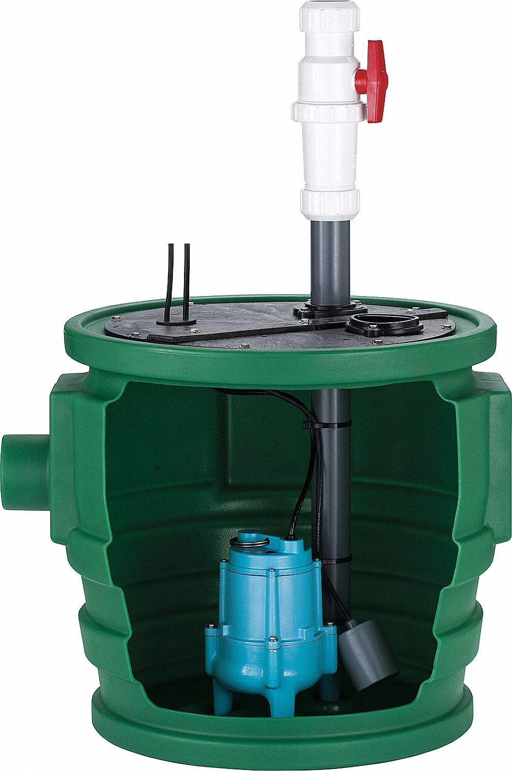 LITTLE GIANT PUMP KIT SEWAGE BASIN W/BALL VALVE - Sump and Sewage ...