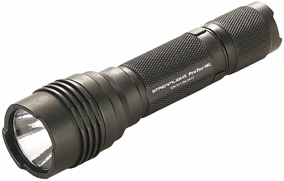 FLASHLIGHT, 750 LUMENS, 1.25 HOUR RUN TIME AT MAX BRIGHTNESS, BLACK, ALUMINUM