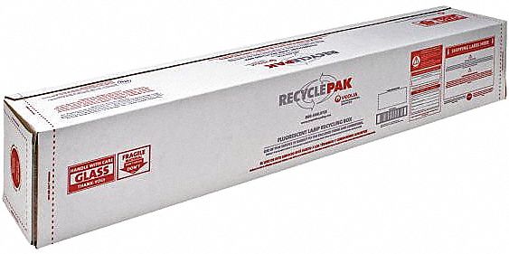 RECYCLING BOX, MEDIUM, HOLDS 4 FT LINEAR LAMP