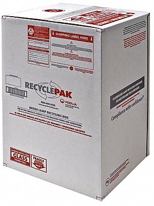 LAMP RECYCLING BOX,25 IN L,16 IN W