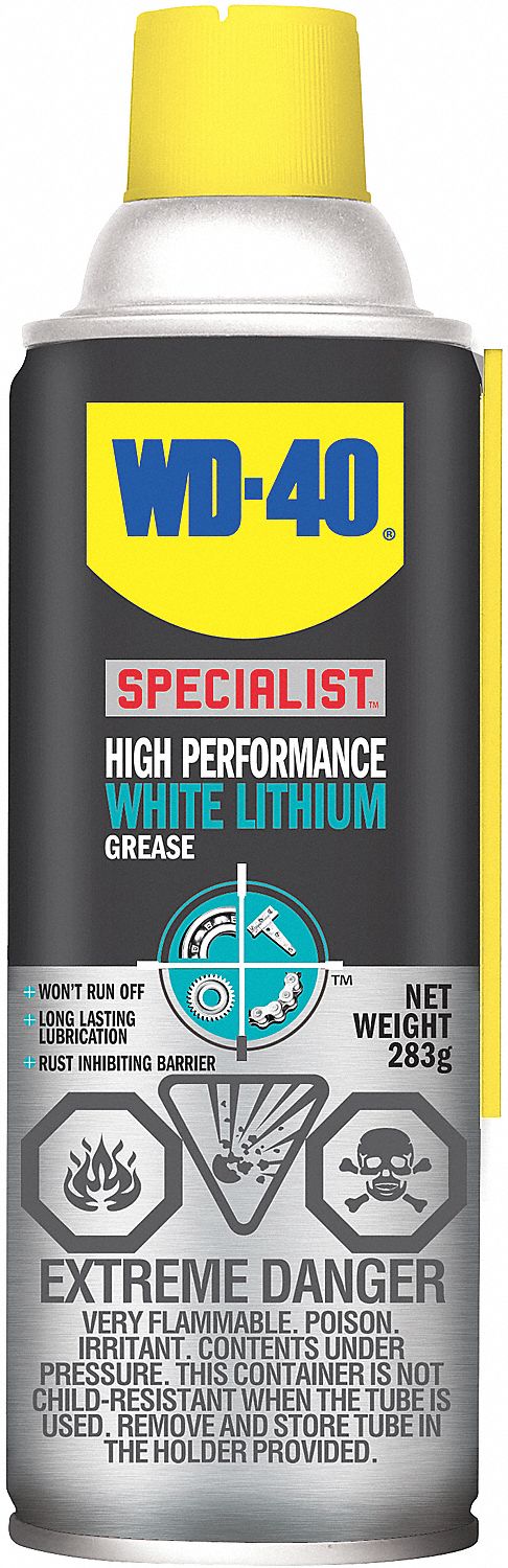 WHITE LITHIUM GREASE, AEROSOL CAN, 0 ° F-300 ° F OPERATING TEMPERATURE, 283 G,