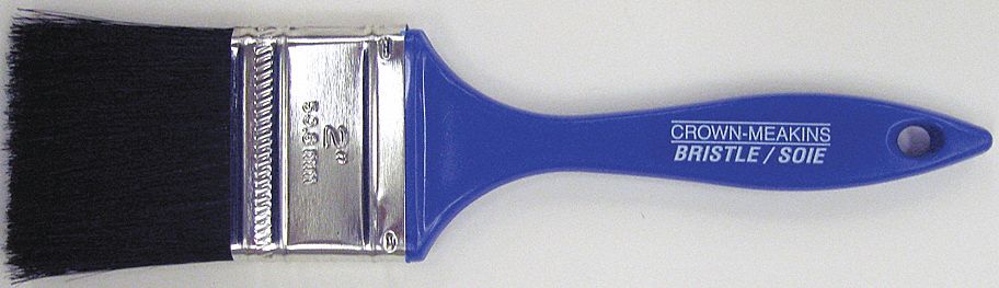PINCEAU, PLATE, BLEU, 8 1/2 POLX7/16PO EPAIS, PLASTIQUE / ETAIN / POILS SOIE PORC PURE