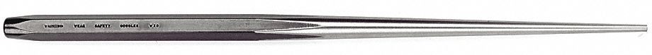 ALIGNING PUNCH, 3/16 IN TIP SIZE, HEXAGON, 5/8 IN SHANK W, 16 IN OVERALL L