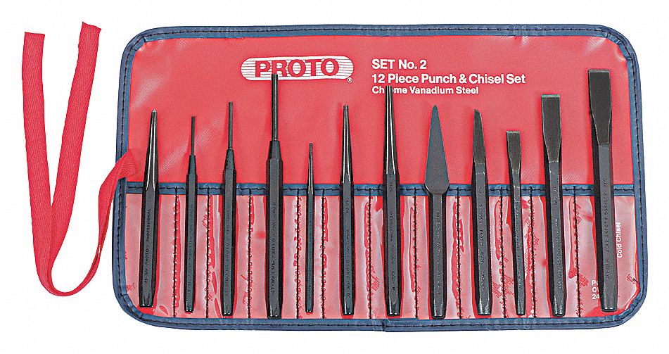 SET PUNCH + CHISEL 12 PC