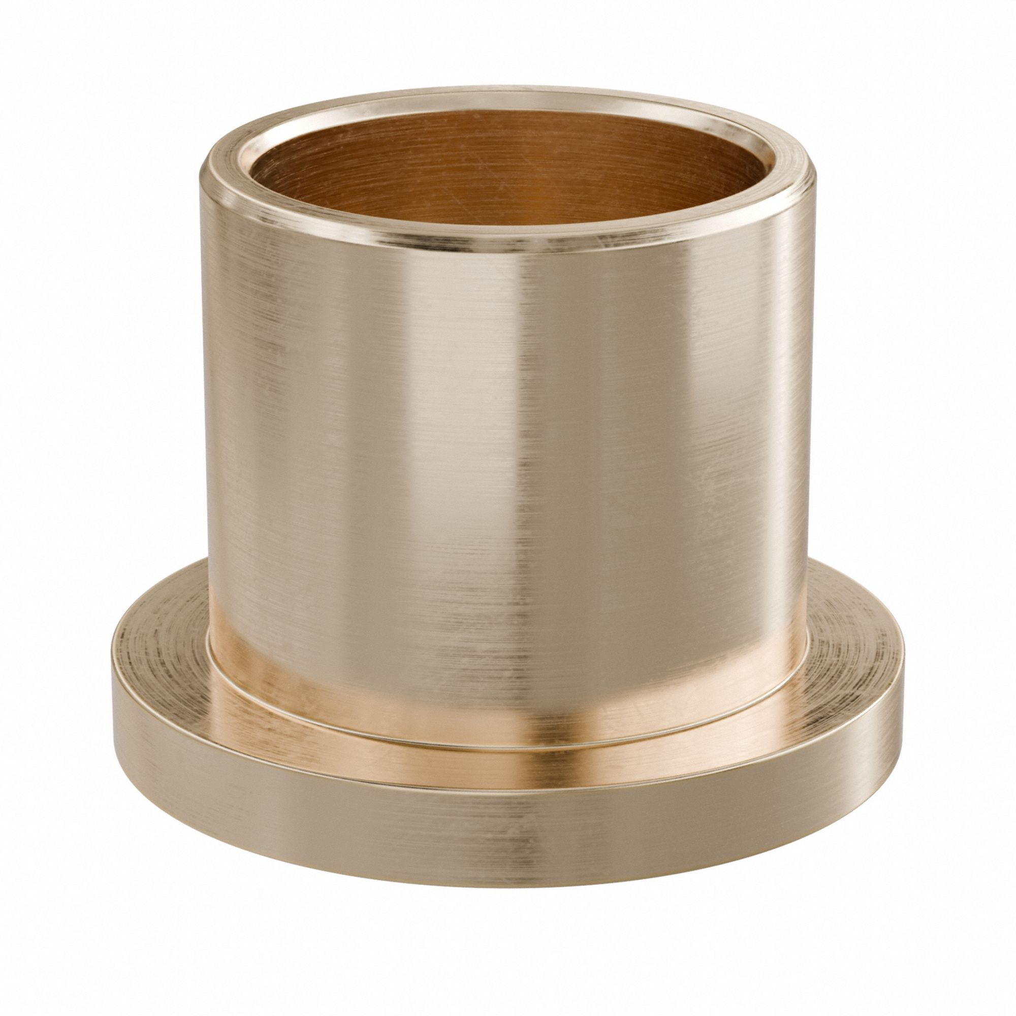 Flanged Sleeve Bearing: Bronze, SAE 841, 5/8 in Bore, 3/4 in OD, 3/4 in Lg, USDA H-1 Approved, 3 PK