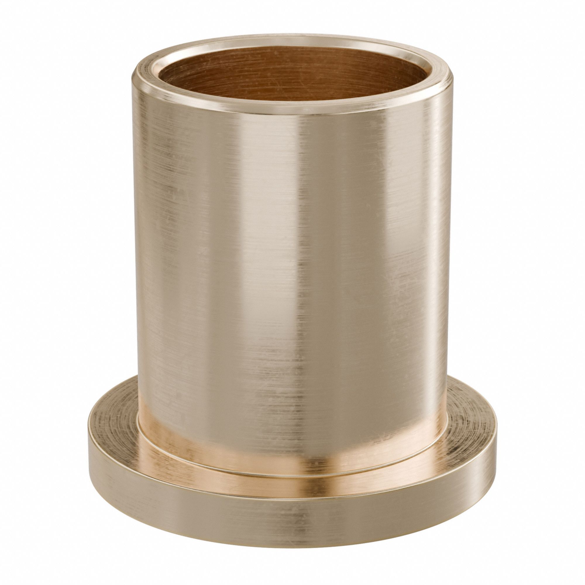 Flanged Sleeve Bearing: Bronze, SAE 841, 5/8 in Bore, 3/4 in OD, 1 in Lg, USDA H-1 Approved, 3 PK