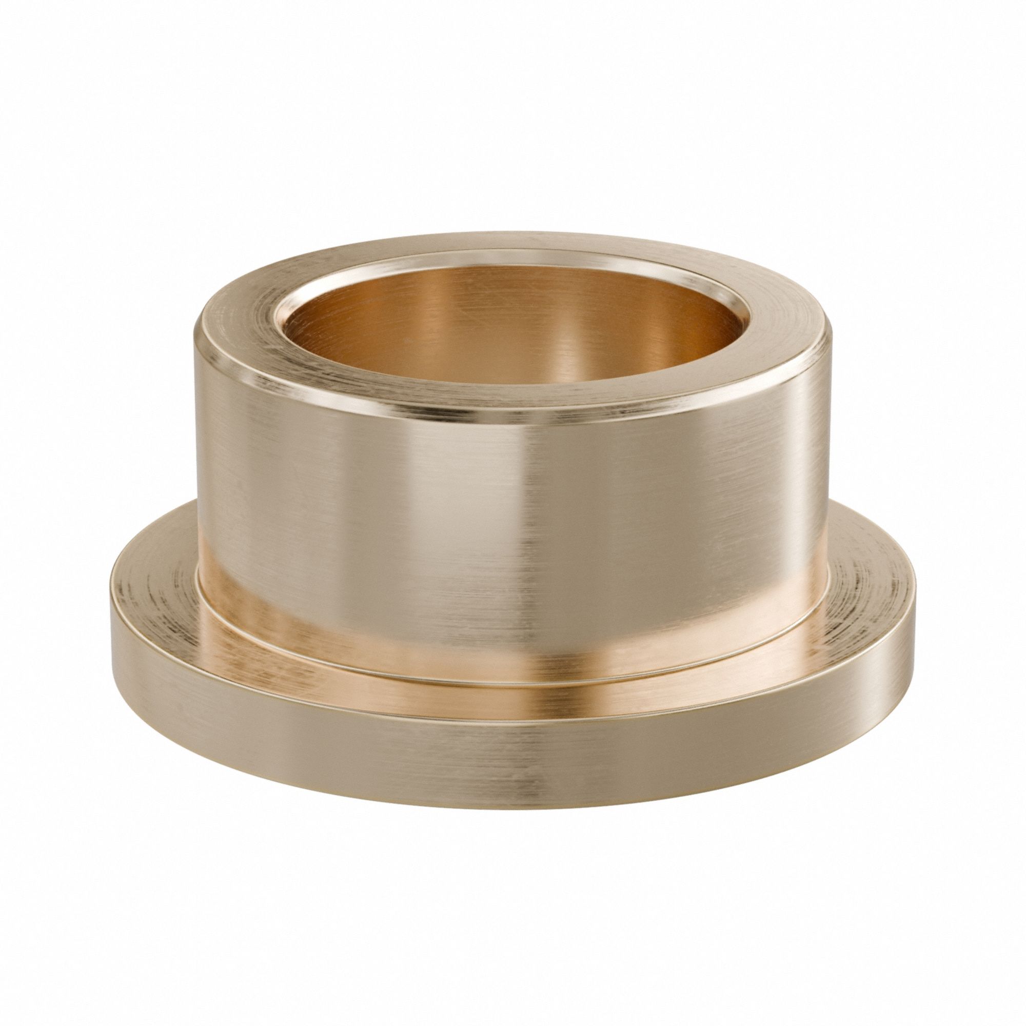 Flanged Sleeve Bearing: Bronze, SAE 841, 5/8 in Bore, 7/8 in OD, 1/2 in Lg, USDA H-1 Approved, 3 PK