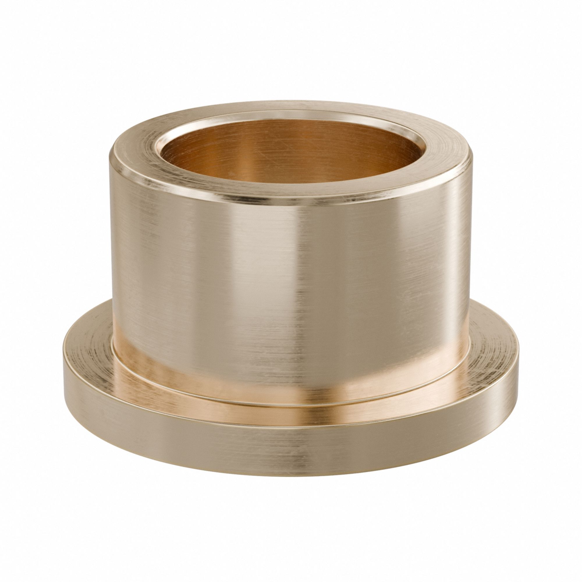 Flanged Sleeve Bearing: Bronze, SAE 841, 5/8 in Bore, 7/8 in OD, 5/8 in Lg, USDA H-1 Approved, 3 PK