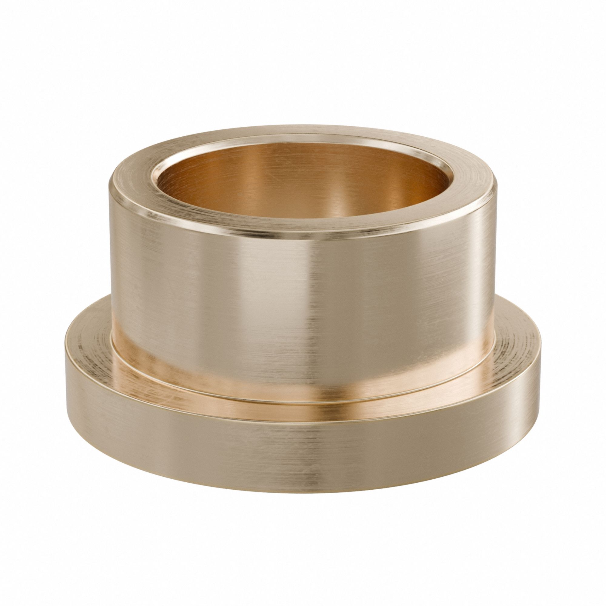 Flanged Sleeve Bearing: Bronze, SAE 841, 3/4 in Bore, 1 in OD, 5/8 in Lg, USDA H-1 Approved, 3 PK