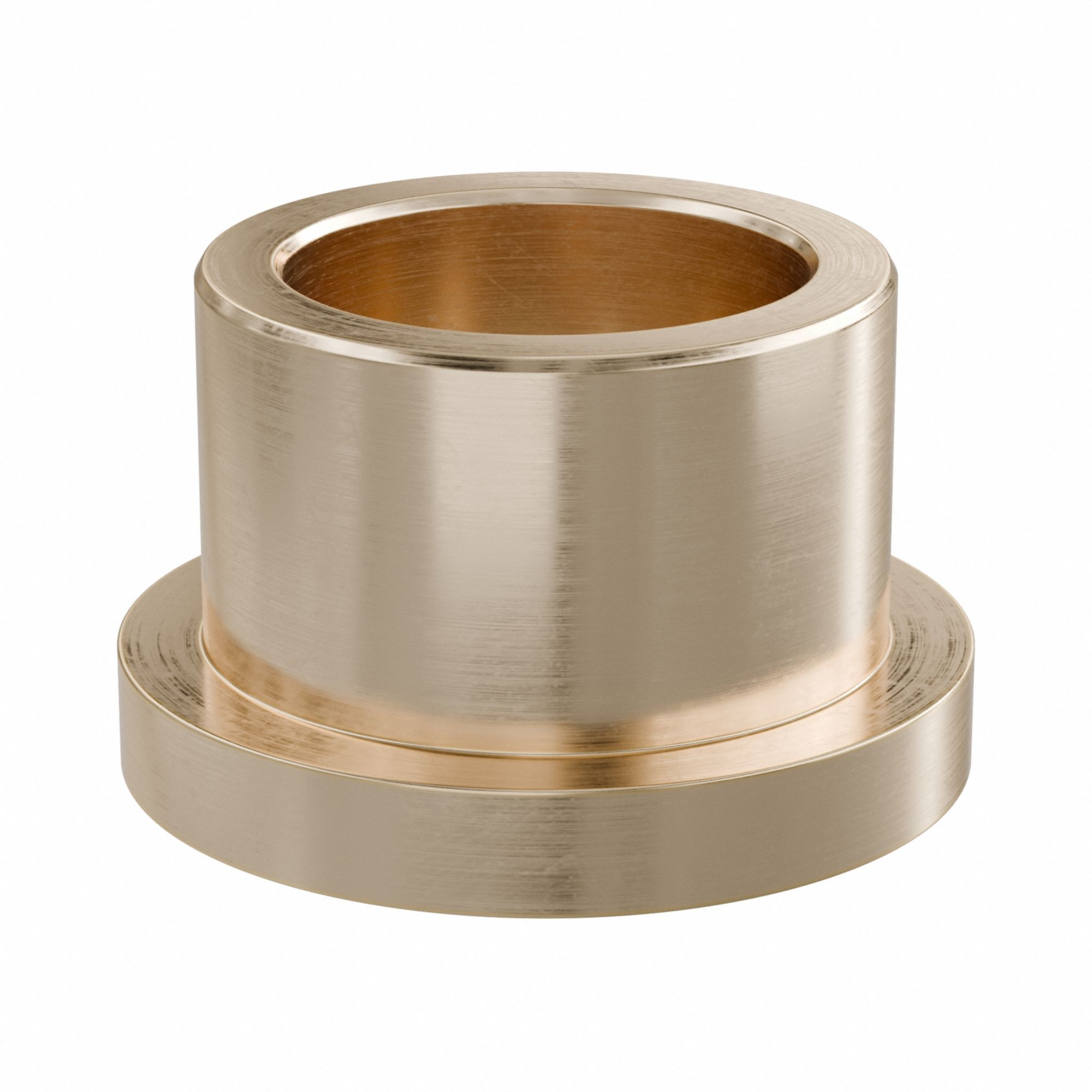 Flanged Sleeve Bearing: Bronze, SAE 841, 3/4 in Bore, 1 in OD, 3/4 in Lg, USDA H-1 Approved, 3 PK