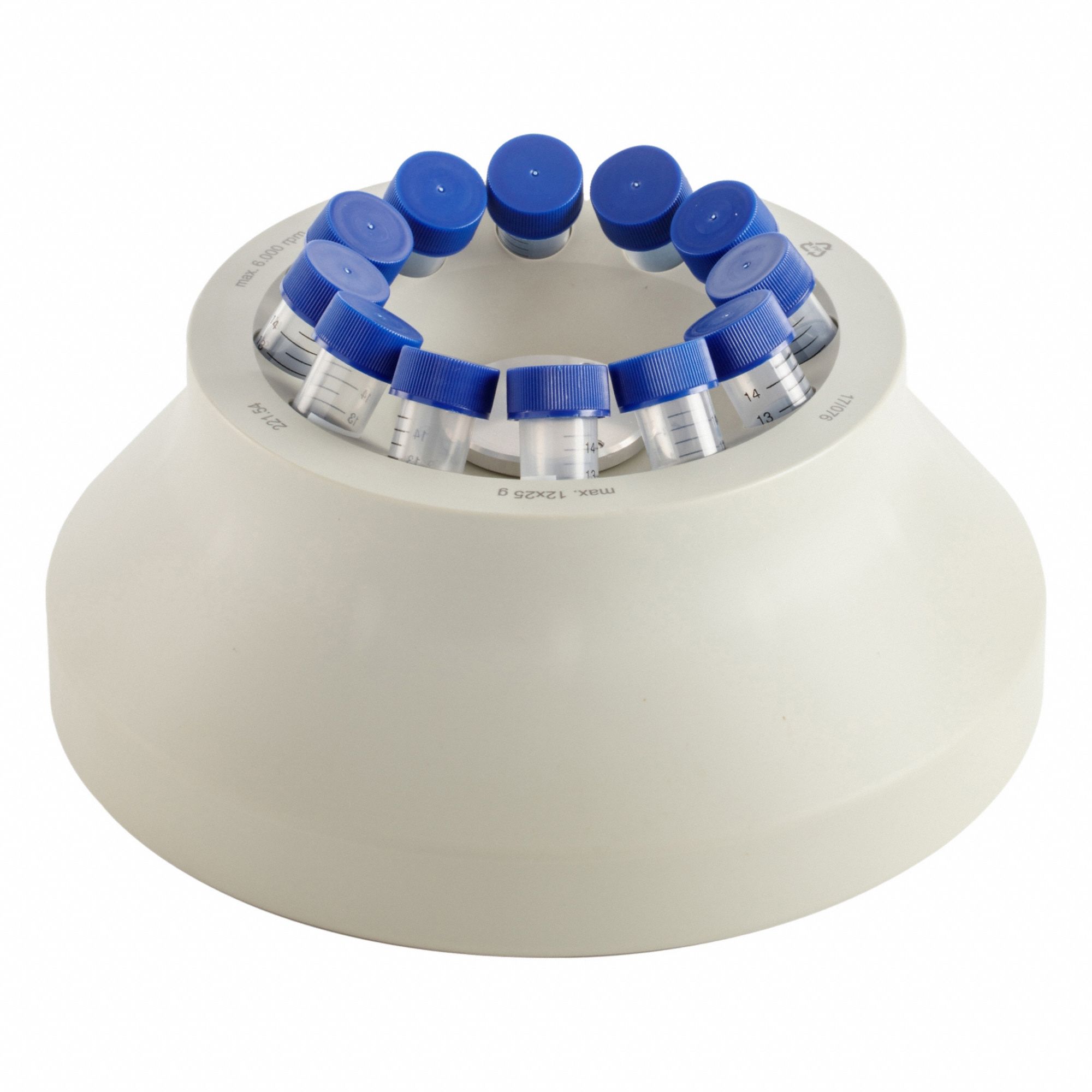 Laboratory Rotor: Centrifuges, Rotor, 4 1/4 in Overall Dia, Fixed, (12) 15 mL, 4, 427 x g