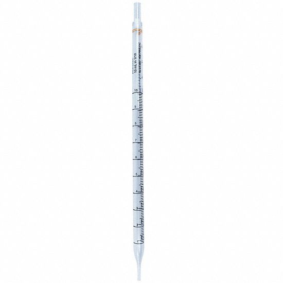 Serological Pipette: 10 mL Capacity, 0.1 mL Graduation Increments, Sterile, Polystyrene