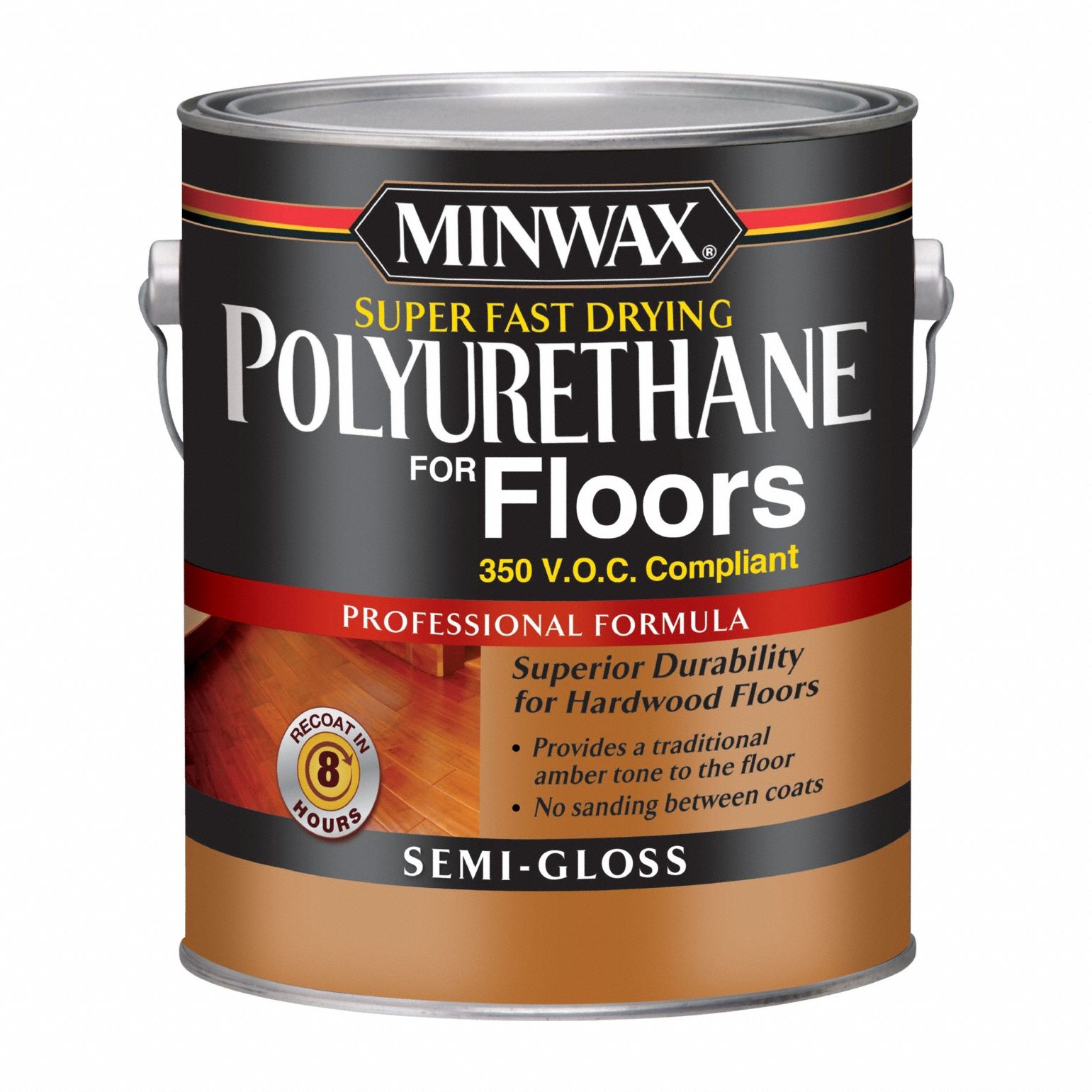 Finish: Varnish, Interior, Oil, 1 gal Container Size, Wood, Semi-Gloss, Clear, Transparent