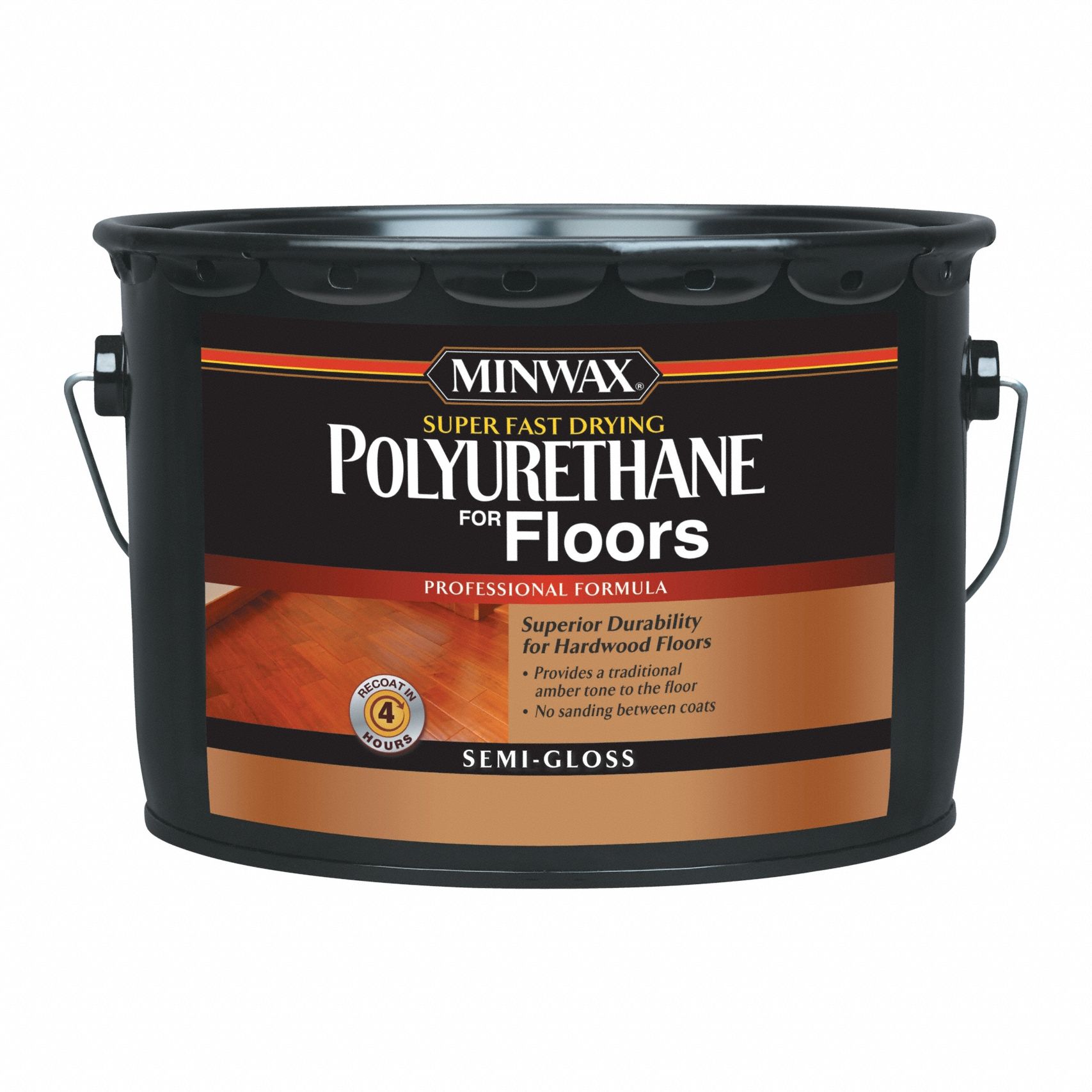 Finish: Varnish, Interior, Oil, 2.5 gal Container Size, Wood, Semi-Gloss, Clear, Clear