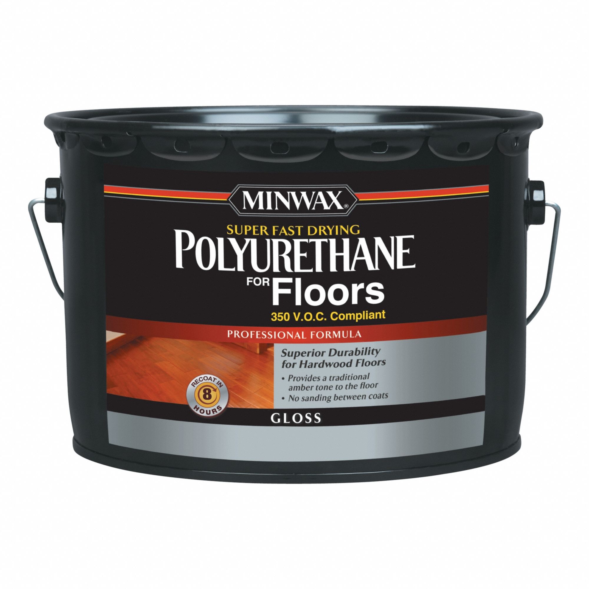 Finish: Varnish, Interior, Oil, 2.5 gal Container Size, Wood, Gloss, Clear, Transparent