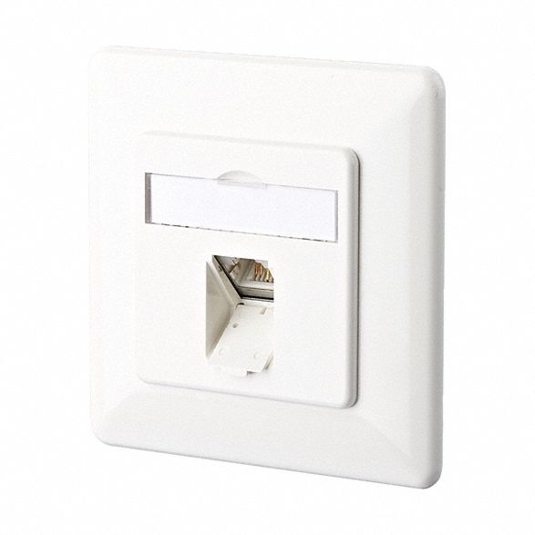 Wall Outlet: UP, GD-Zn (Zinc Die-Cast), LSA Terminal Block x RJ45, 45° Mounting Angle
