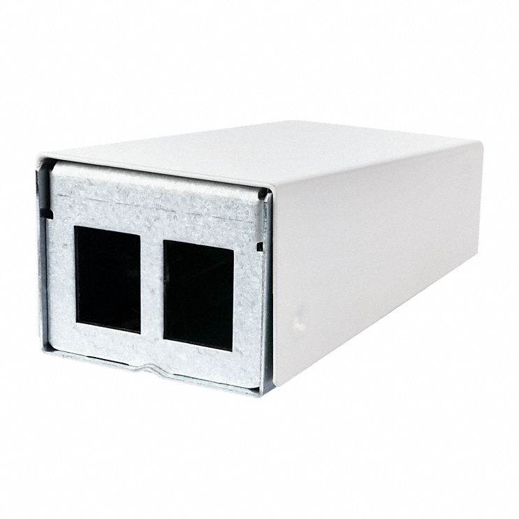 RJ45 Housing: Surface, Steel, RJ45, 2 Ports, Unequipped