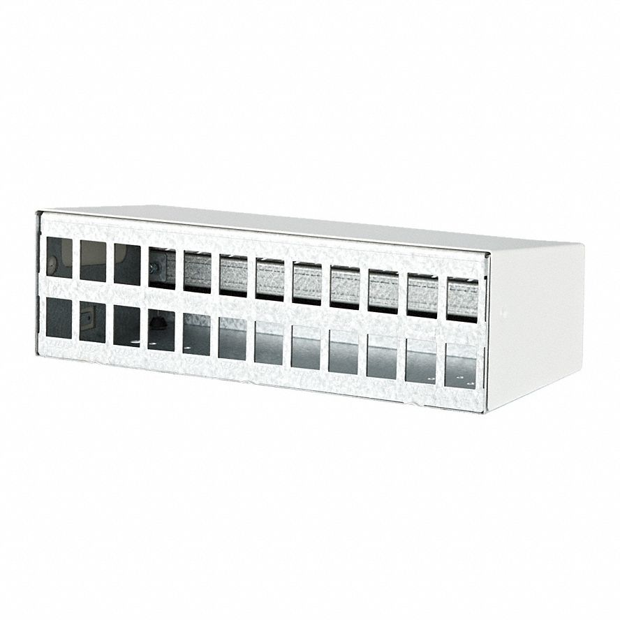 RJ45 Housing: Surface, Steel, RJ45, 24 Ports, Unequipped