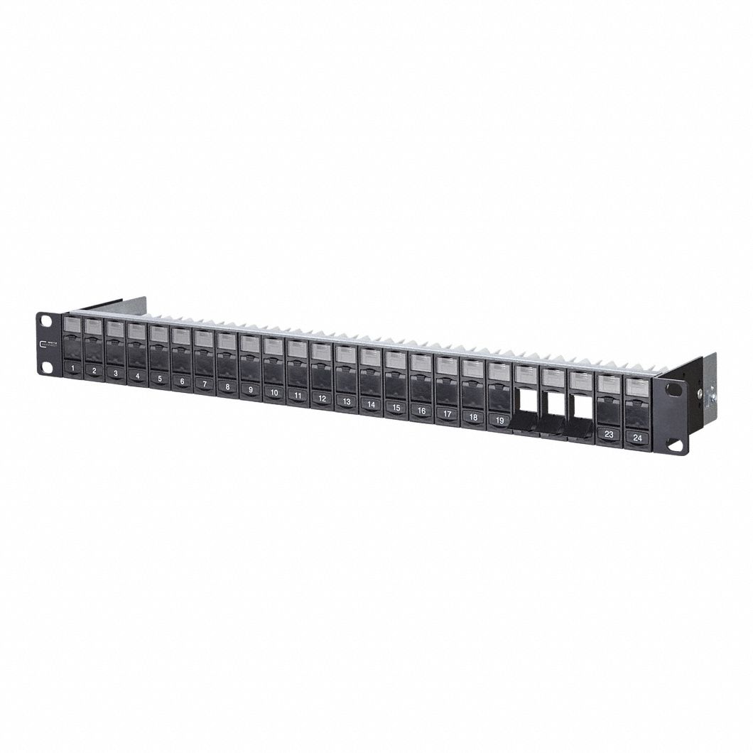 Patch Panel: Rack, ABS, 24 Ports, Unequipped