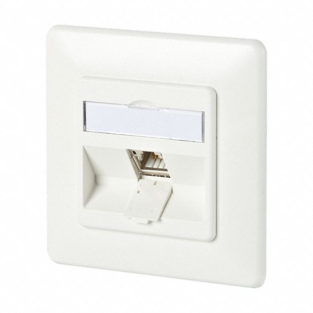 Wall Outlet: UP, GD-Zn (Zinc Die-Cast), IDC Connection x RJ45, 180° Mounting Angle