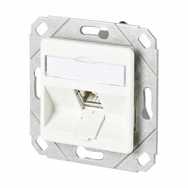 Wall Outlet: UPK, GD-Zn (Zinc Die-Cast), IDC Connection x RJ45, 180° Mounting Angle