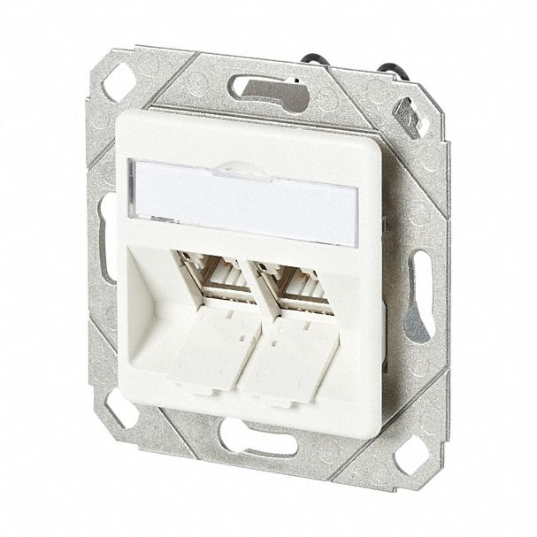 Wall Outlet: UPK, GD-Zn (Zinc Die-Cast), IDC Connection x RJ45, 180° Mounting Angle