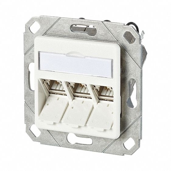 Wall Outlet: UPK, GD-Zn (Zinc Die-Cast), IDC Connection x RJ45, 180° Mounting Angle