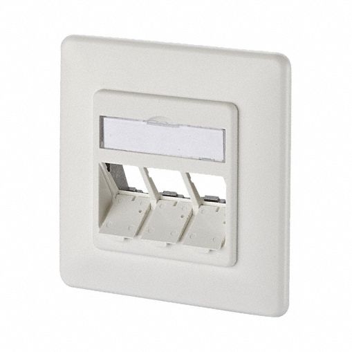 Wall Outlet: UP, GD-Zn (Zinc Die-Cast), Individual Keystone Modules, 45° Mounting Angle