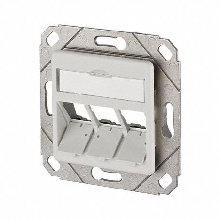 Wall Outlet: UPK, GD-Zn (Zinc Die-Cast), Individual Keystone Modules, 3 Ports