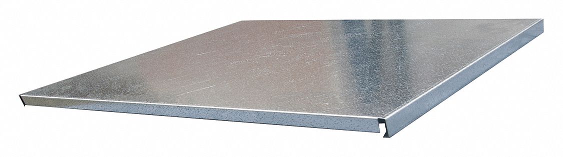 Safety Cabinet Shelf: Std Flammable Cabinets, 90 gal, 39 11/16 in x 29 3/16 in, Gray, Steel