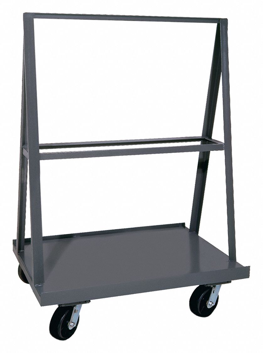 A-FRAME MOBILE TRUCK, PEGBOARD, 2000 LB, GREY, 72 IN W, 57 IN H, 36 IN D, STEEL