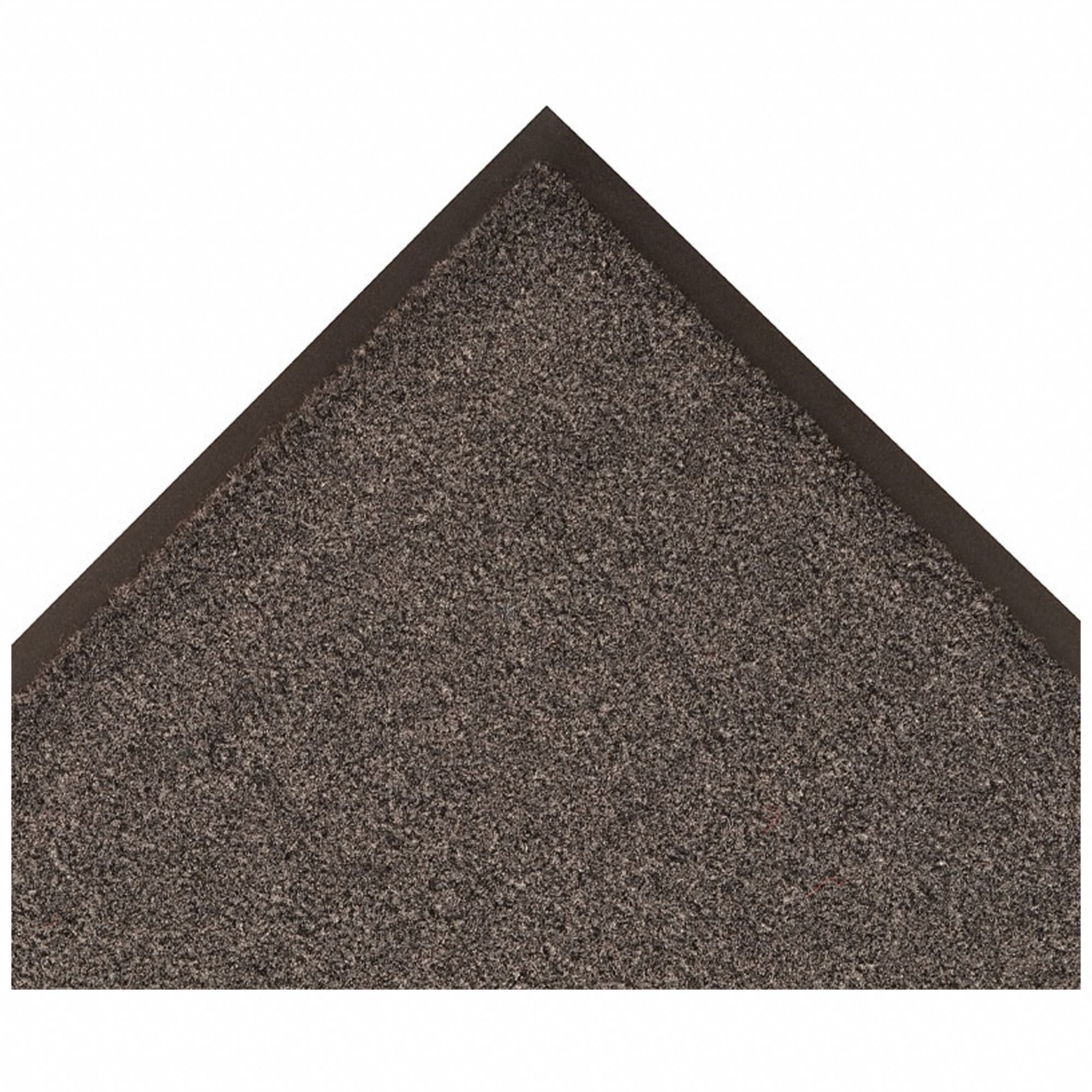 ENTRANCE MAT, CUT PILE, INDOOR, MEDIUM, 4 X 6 FT, 5/16 IN THICK, PP/VINYL, FLAT EDGE