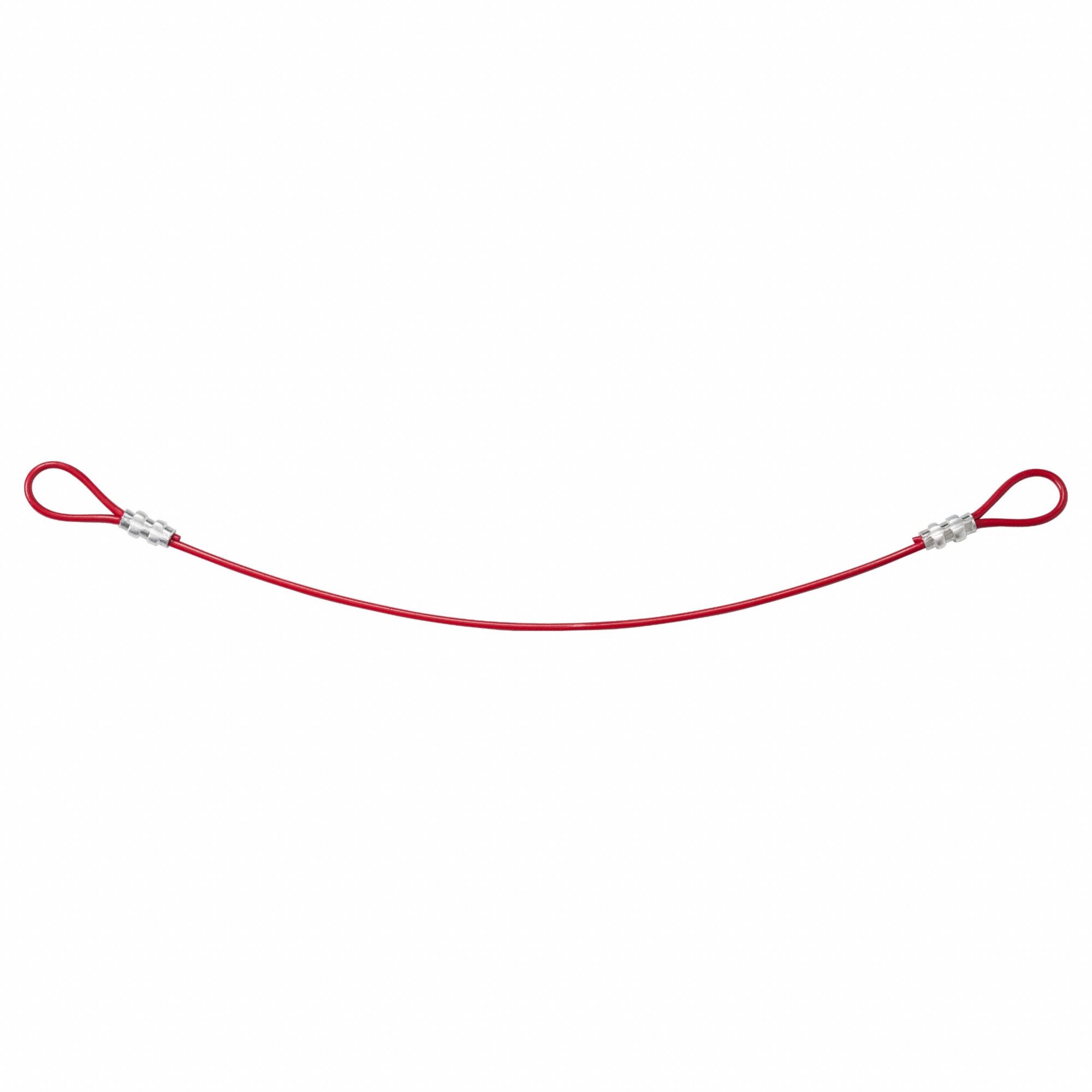 Cable Lockout, Red, 3/16" dia., PVC Coated