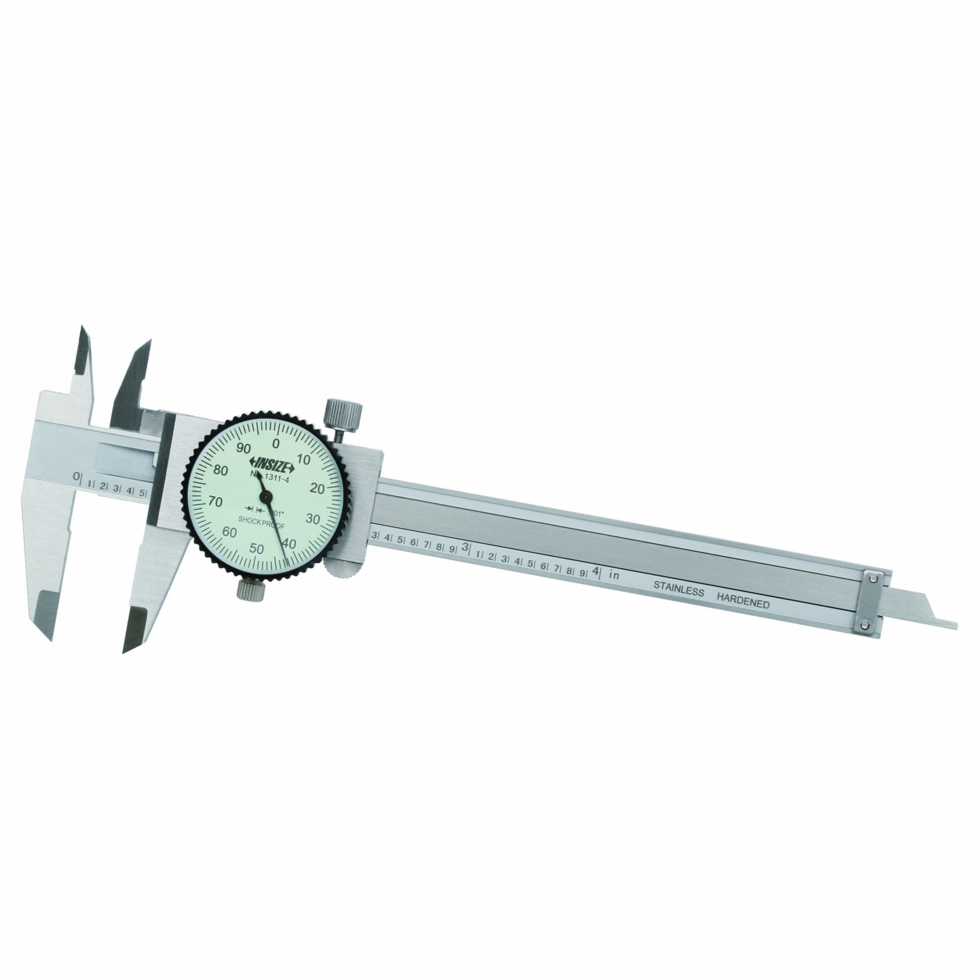 INSIZE, 0 in to 4 in Range, +/0.0012 in Accuracy, Inch Dial Caliper