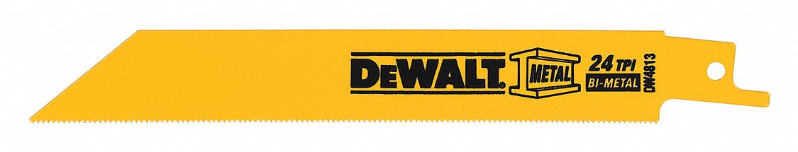 Straight Recip Saw Blade, 6", 24TPI, PK100