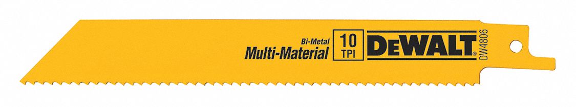 Straight Recip Saw Blade, 6", 10TPI, PK25