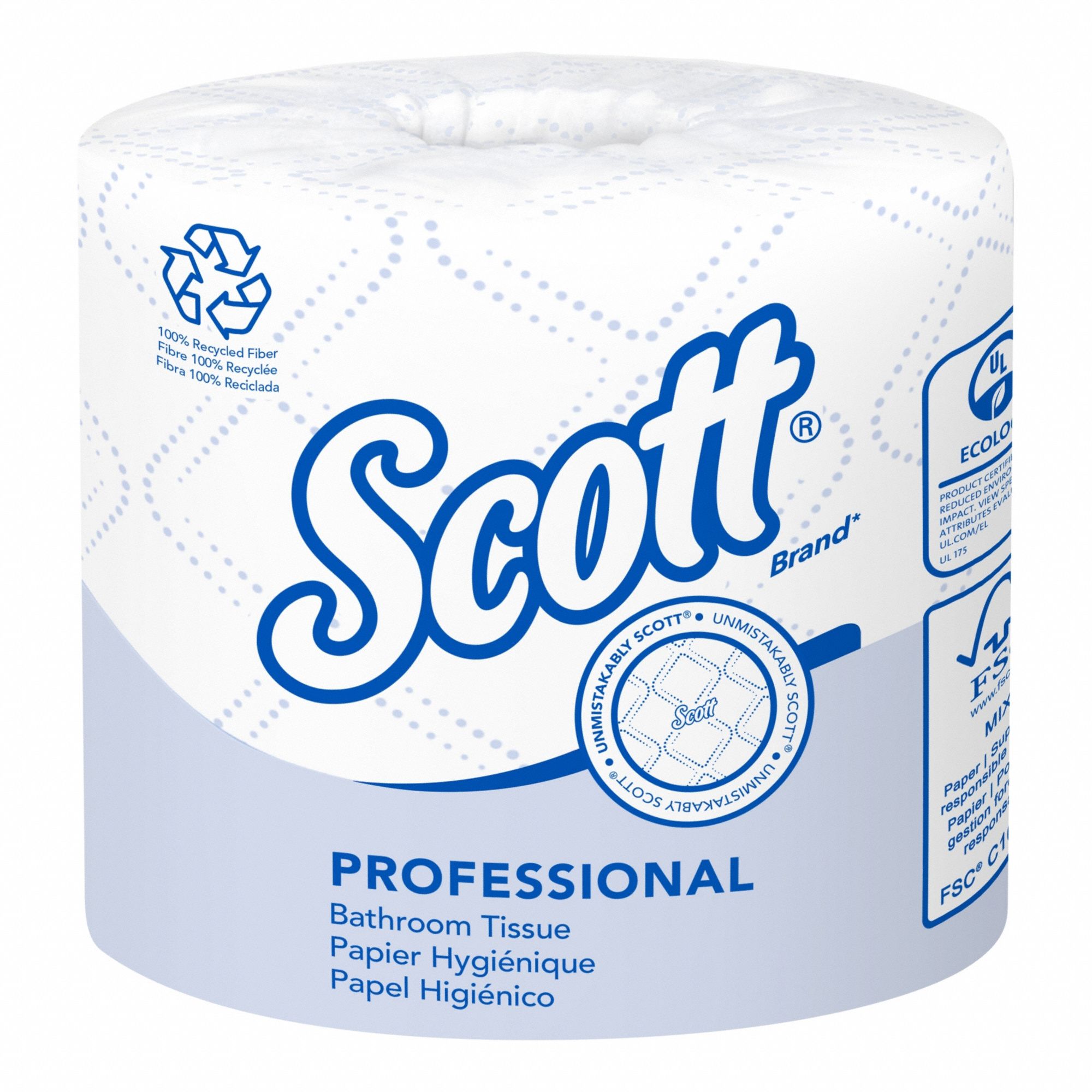 TOILET PAPER ROLL, STANDARD CORE, 2 PLY, 473 SHEETS, 168 FT LENGTH, 80 PK