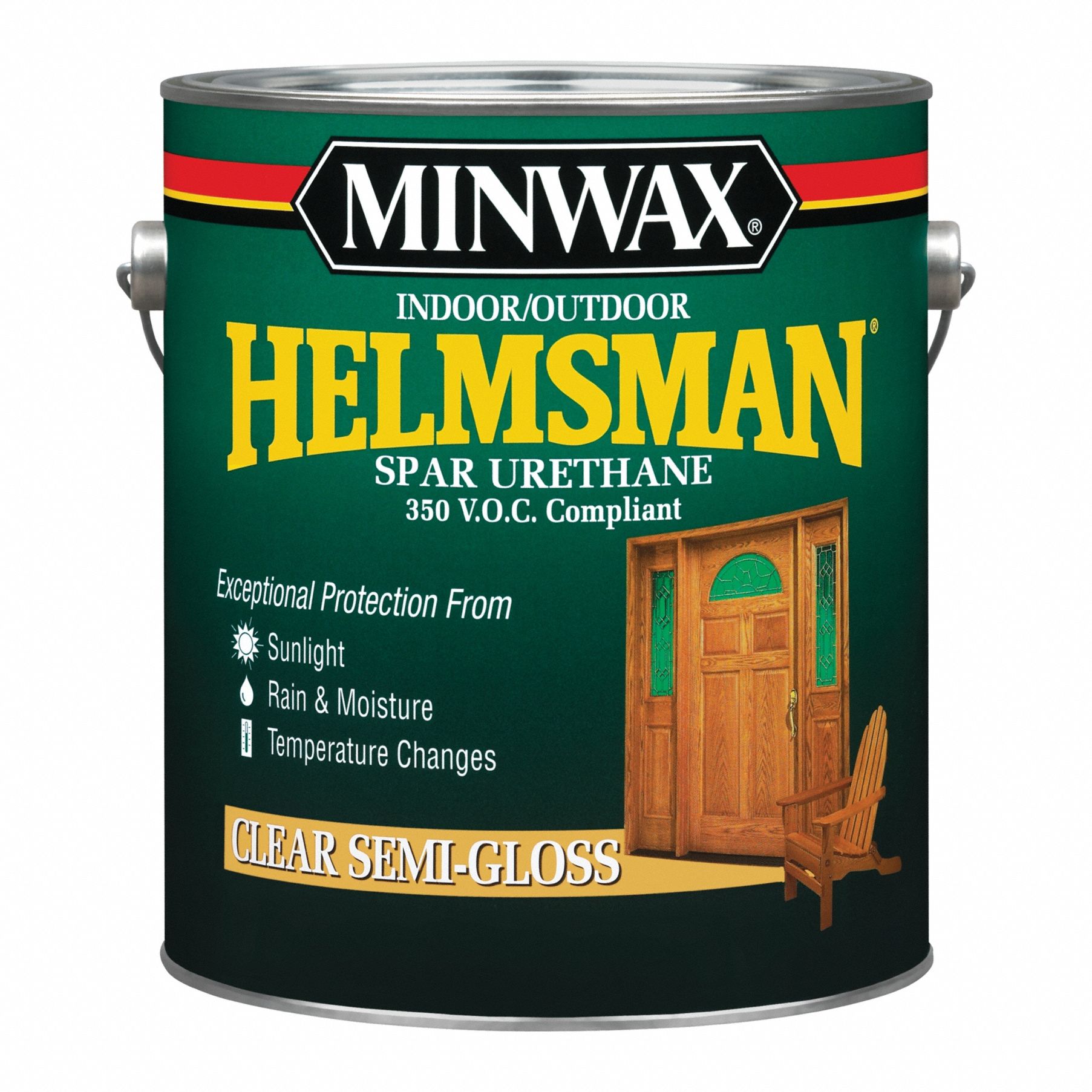 Finish: Varnish, Exterior/Interior, Oil, 1 gal Container Size, Wood, Semi-Gloss, Clear, Clear